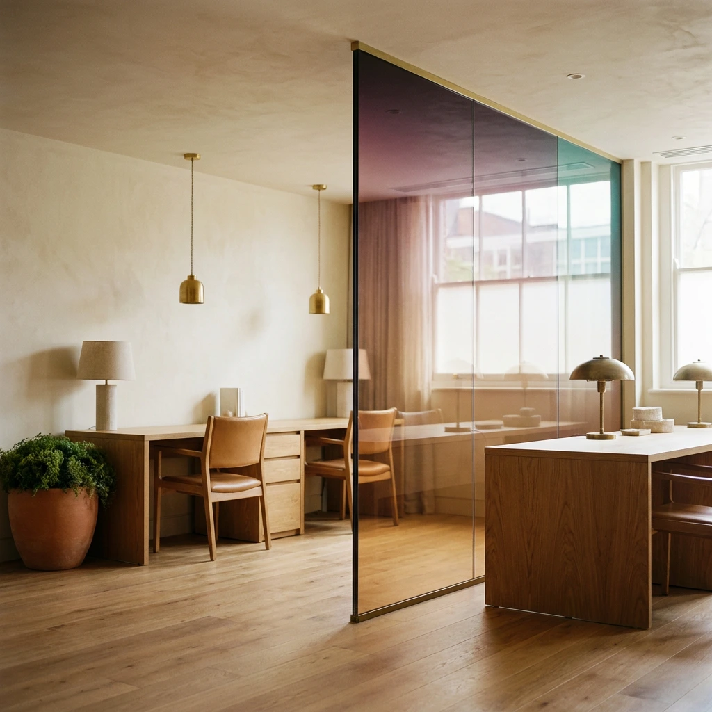 Vidrio Glass Lab instalado en el lobby de un hotel